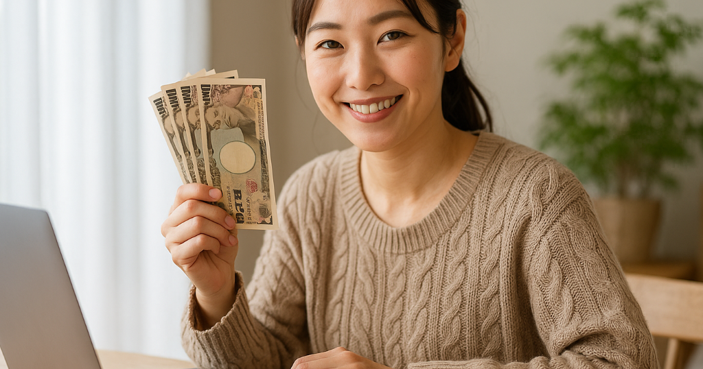 副業や起業に前向きに取り組む主婦のイメージ