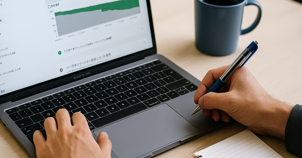 Google Search Consoleの改善結果レポートを分析している場面