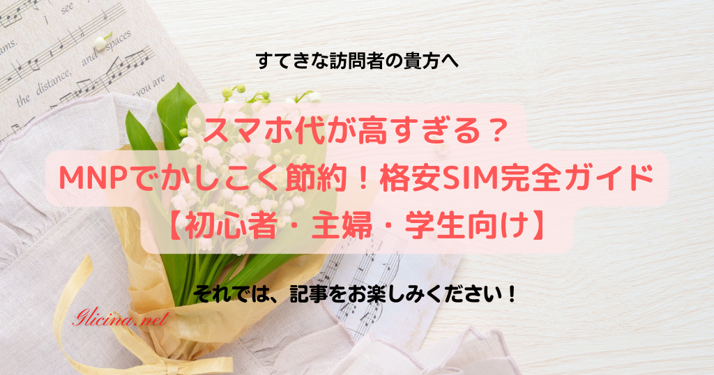 20220514_スマホ代が高すぎる？MNPでかしこく節約！格安SIM完全ガイド【初心者・主婦・学生向け】