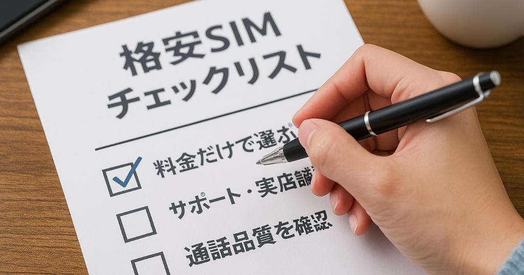 格安SIMを選ぶときに後悔しないためのチェックリスト-1