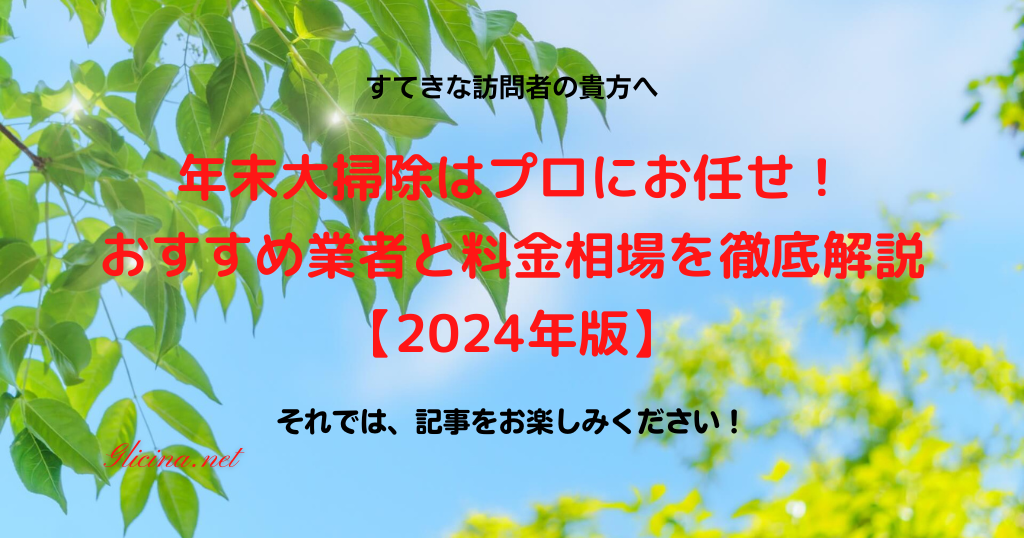 20231209_年末大掃除はプロにお任せ！おすすめ業者と料金相場を徹底解説【2024年版】